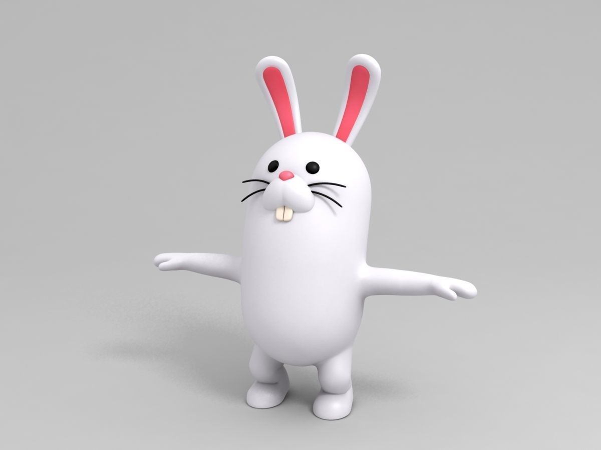 Rigged Rabbit Character 3D model_8