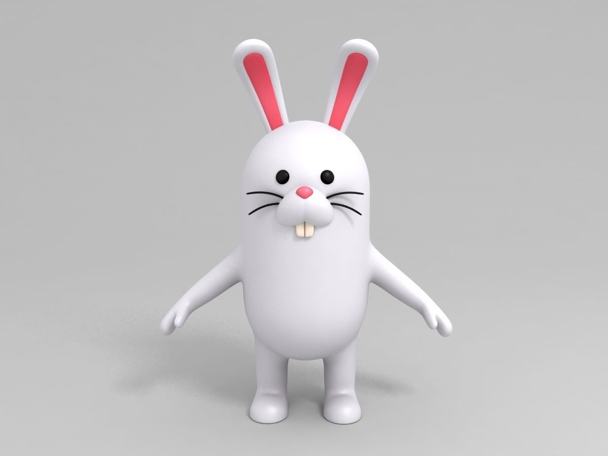 Rigged Rabbit Character 3D model_3