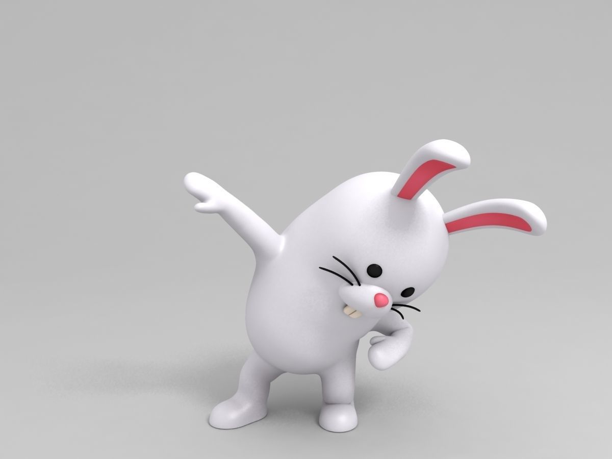 Rigged Rabbit Character 3D model_10