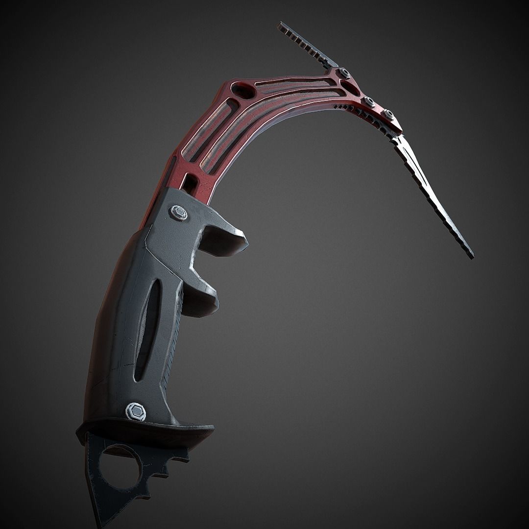 Realistic Ice Axe Low Poly PBR Low-poly 3D model_4