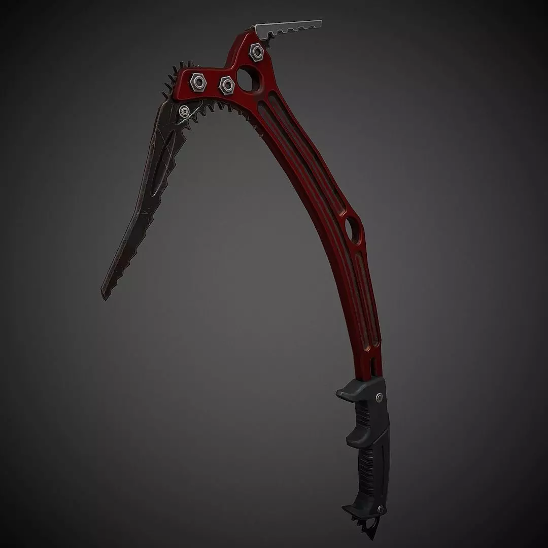 Realistic Ice Axe Low Poly PBR Low-poly 3D model_0