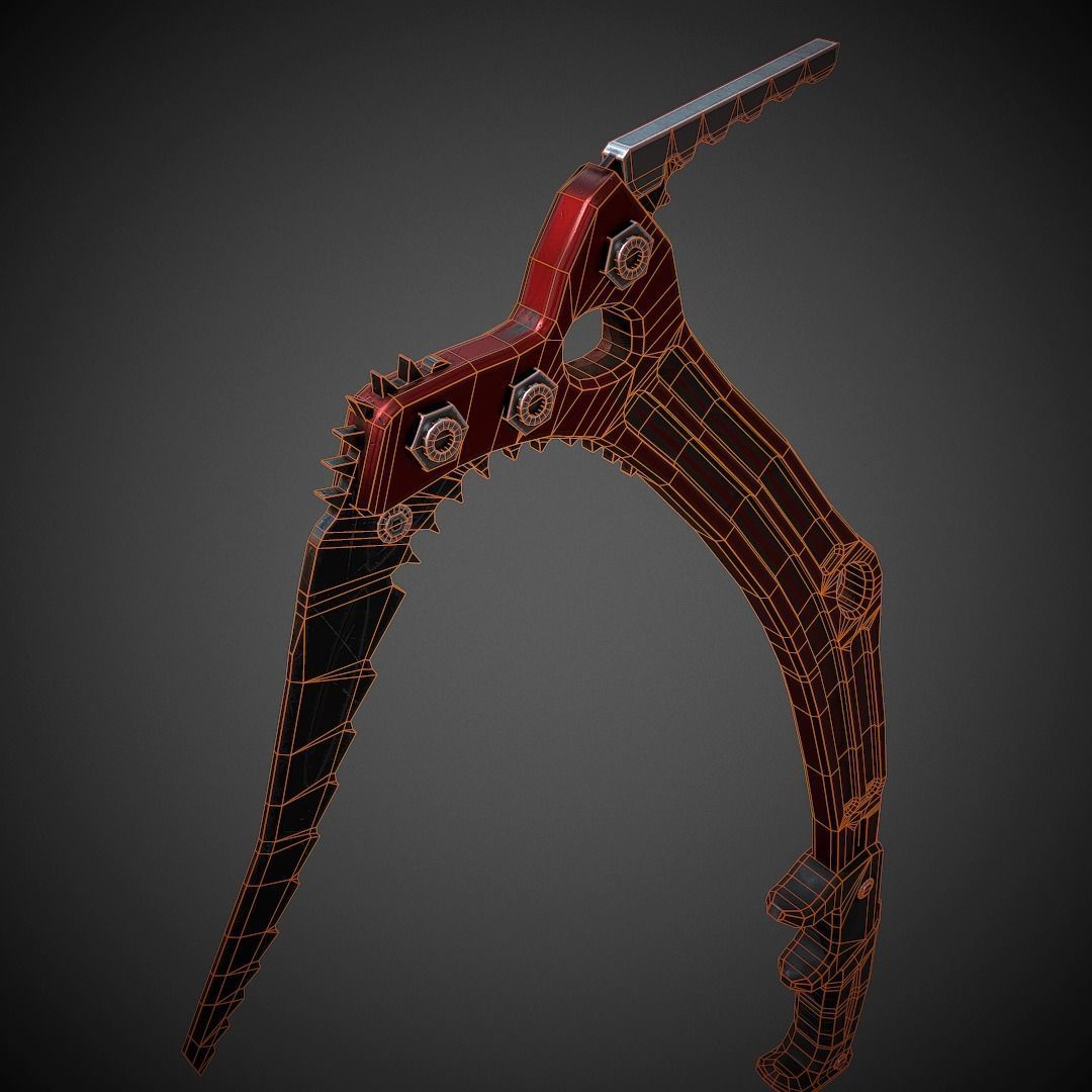Realistic Ice Axe Low Poly PBR Low-poly 3D model_8