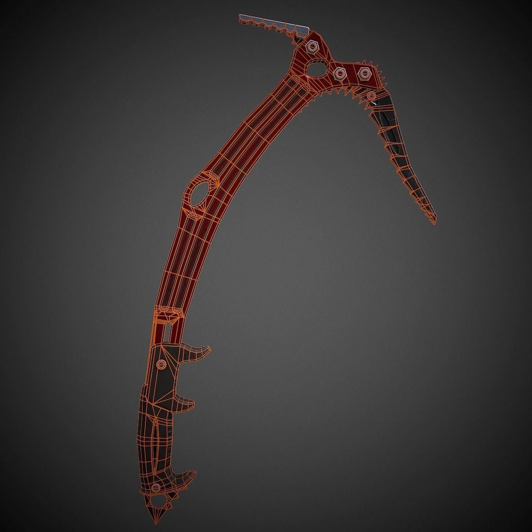 Realistic Ice Axe Low Poly PBR Low-poly 3D model_6