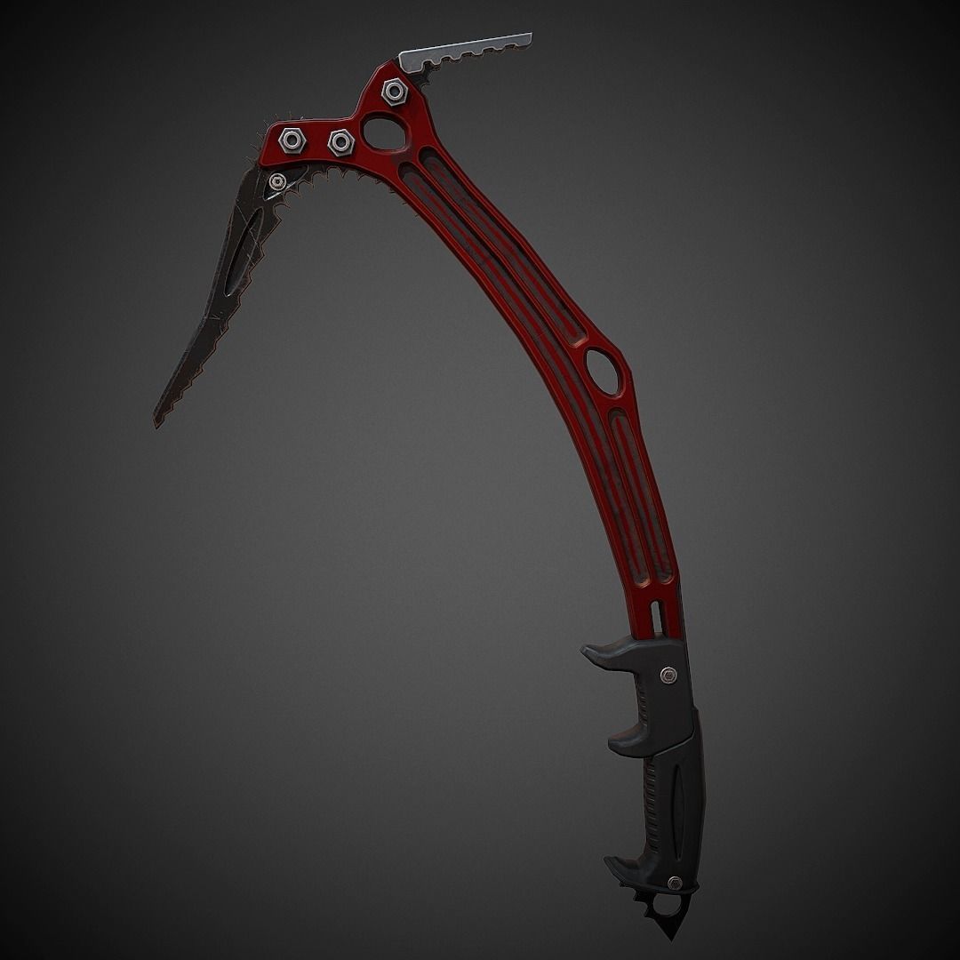 Realistic Ice Axe Low Poly PBR Low-poly 3D model_2