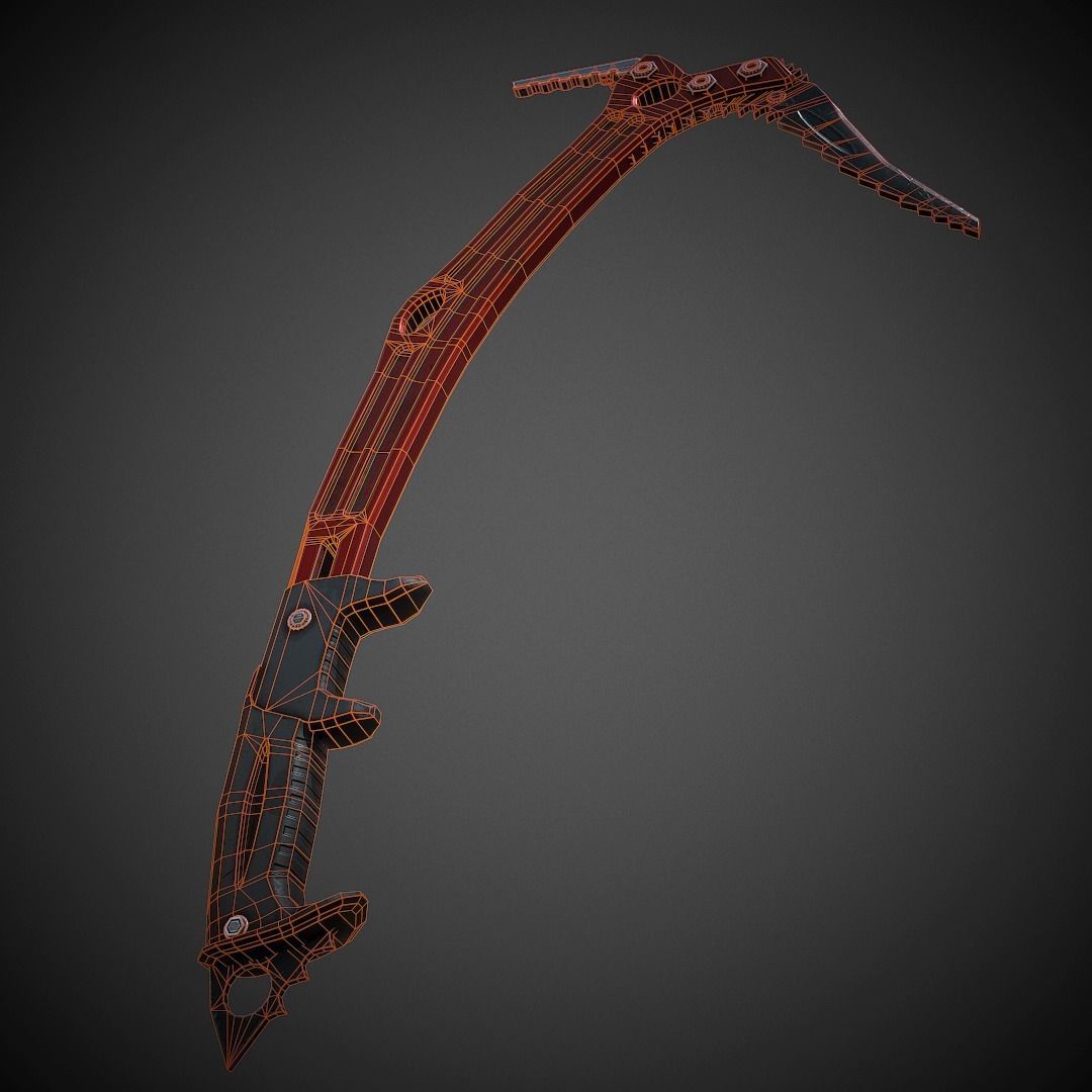 Realistic Ice Axe Low Poly PBR Low-poly 3D model_7