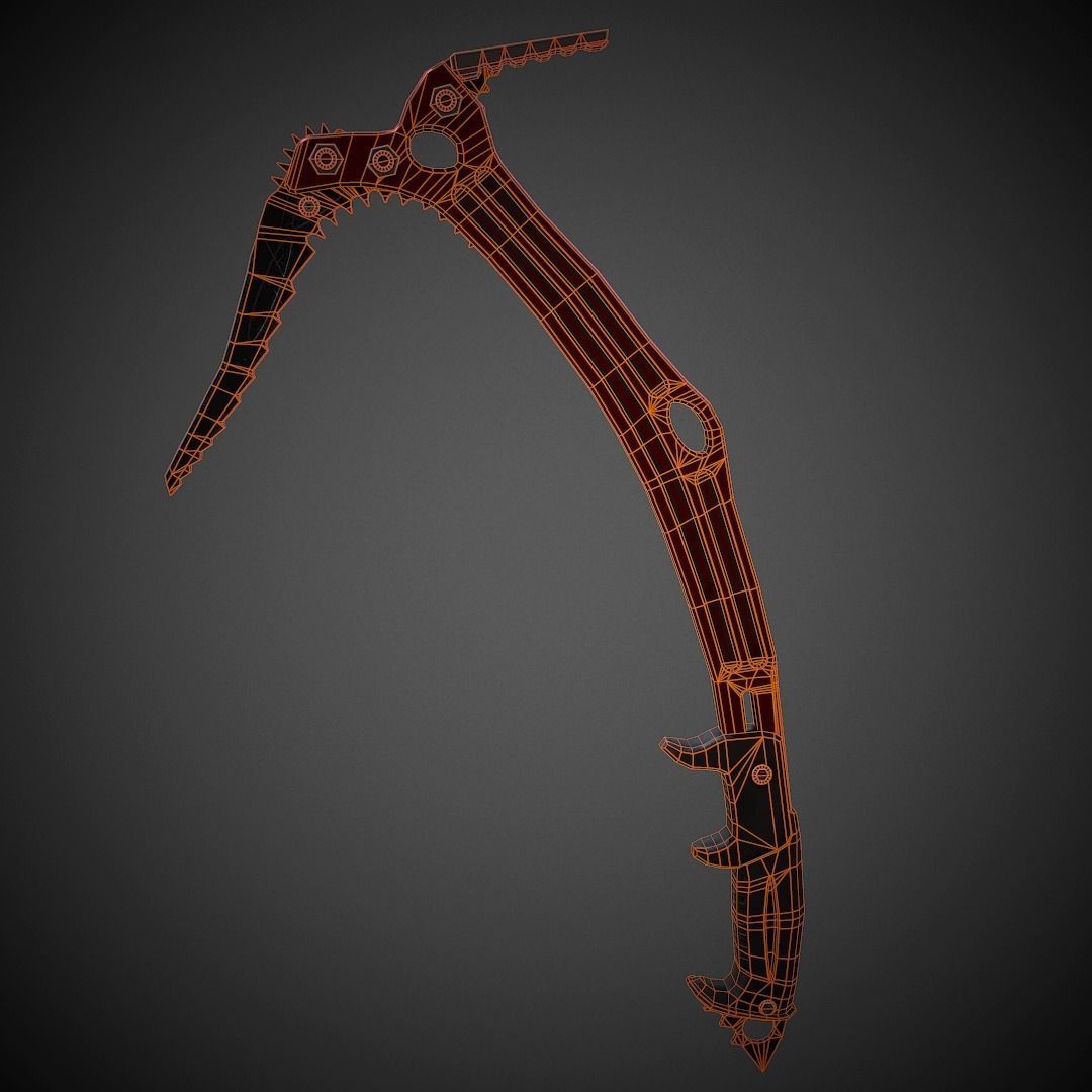 Realistic Ice Axe Low Poly PBR Low-poly 3D model_5