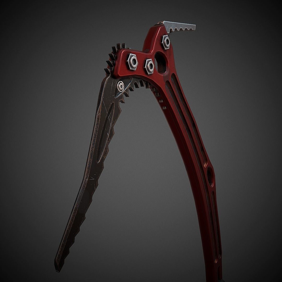 Realistic Ice Axe Low Poly PBR Low-poly 3D model_1