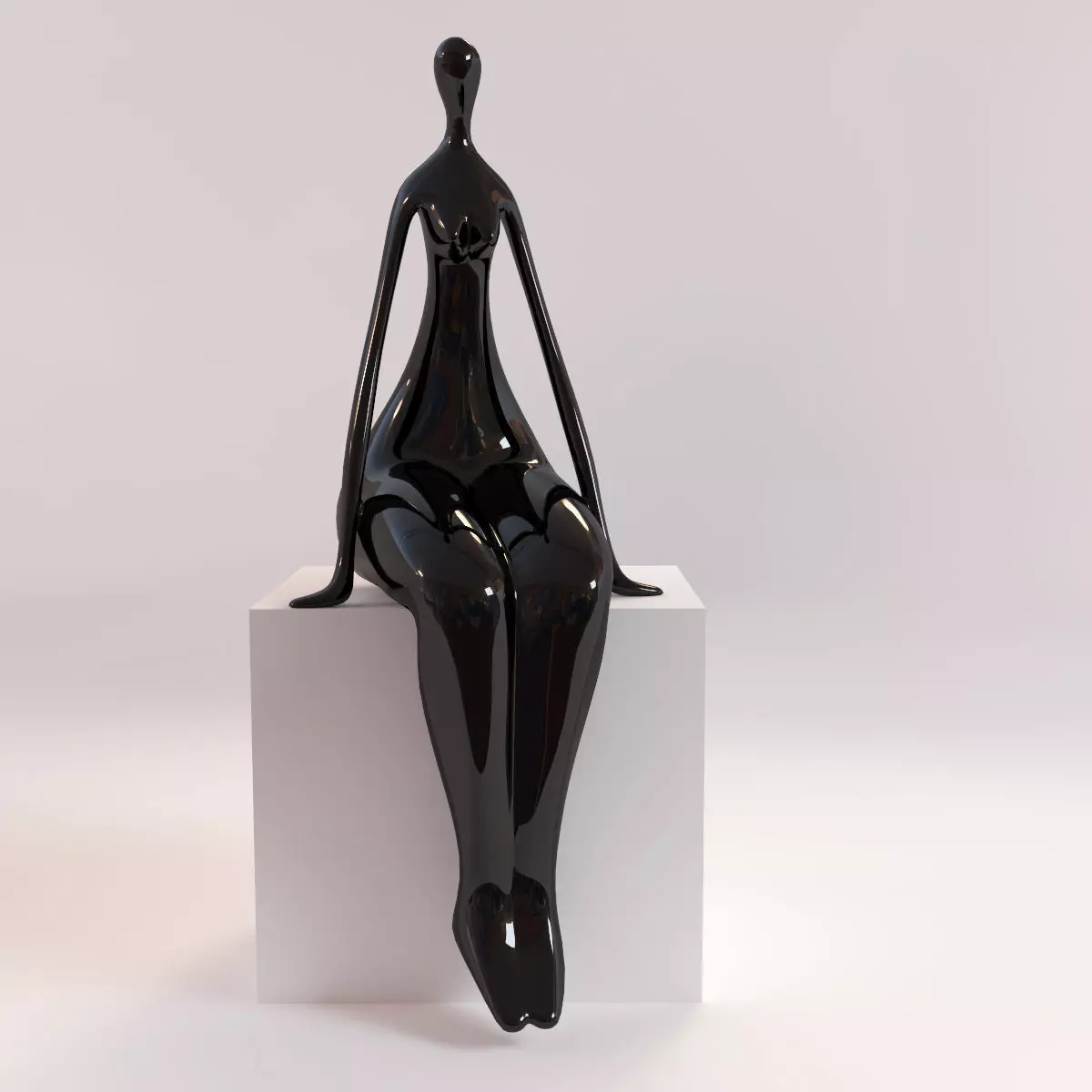 A statuette of a lady 1 3D model_0