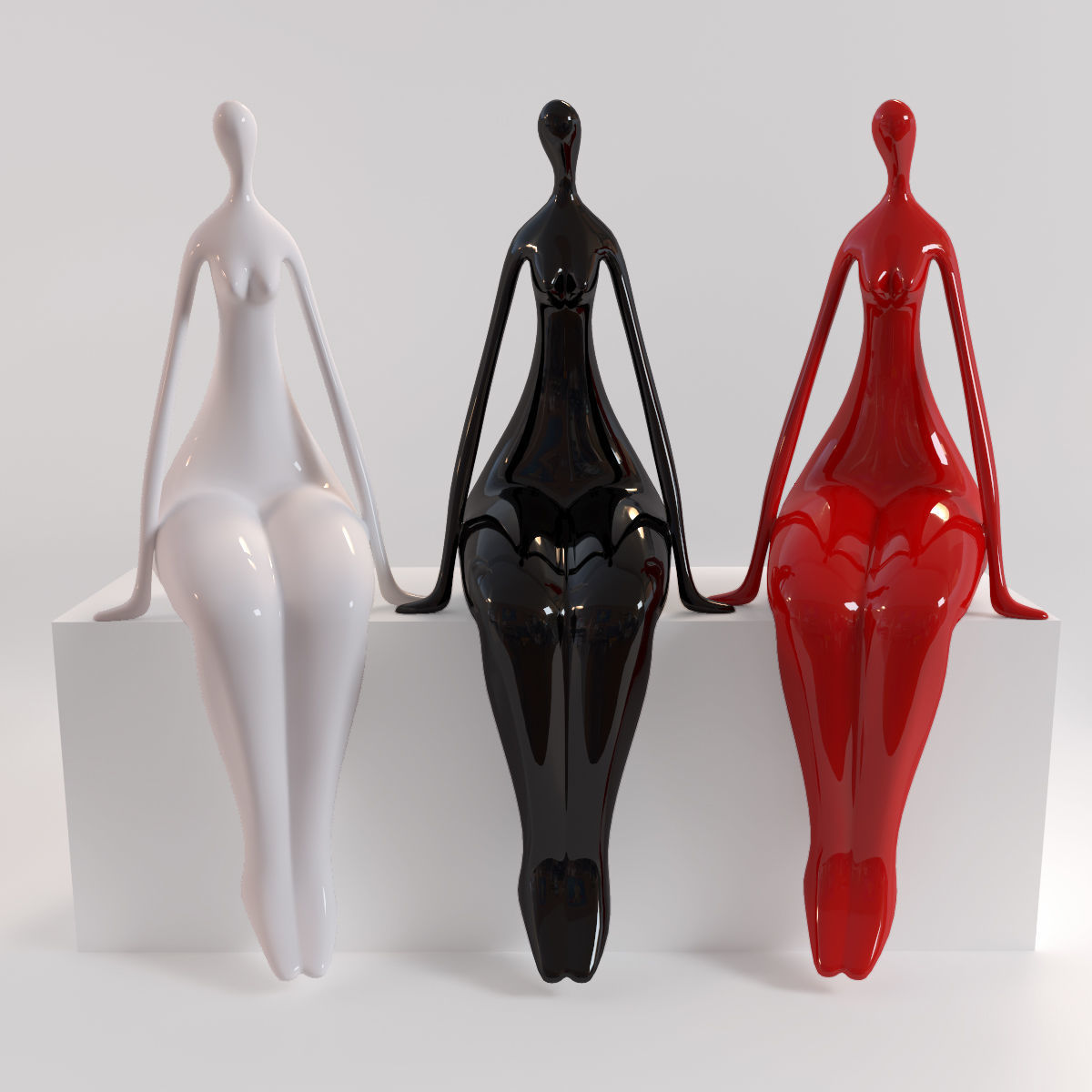 A statuette of a lady 1 3D model_6