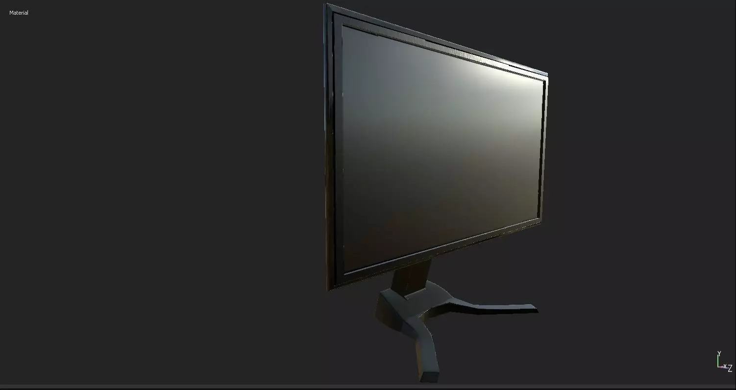 computer screen Low-poly 3D model_0