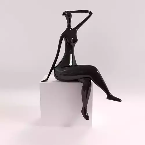 A statuette of a lady 2 3D model