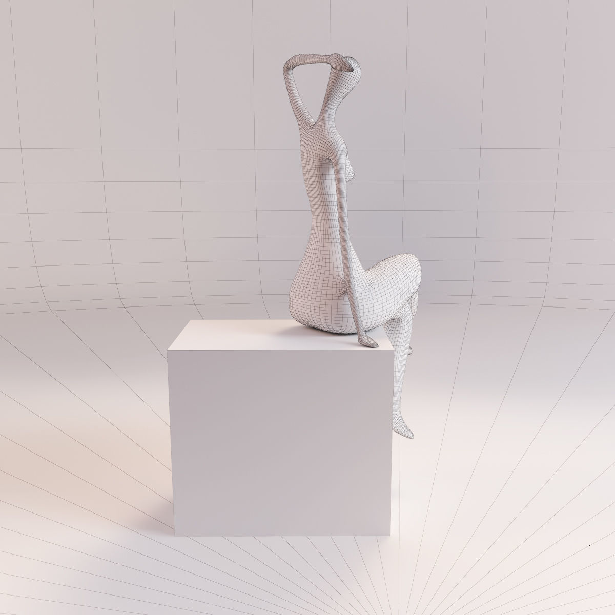 A statuette of a lady 2 3D model_6