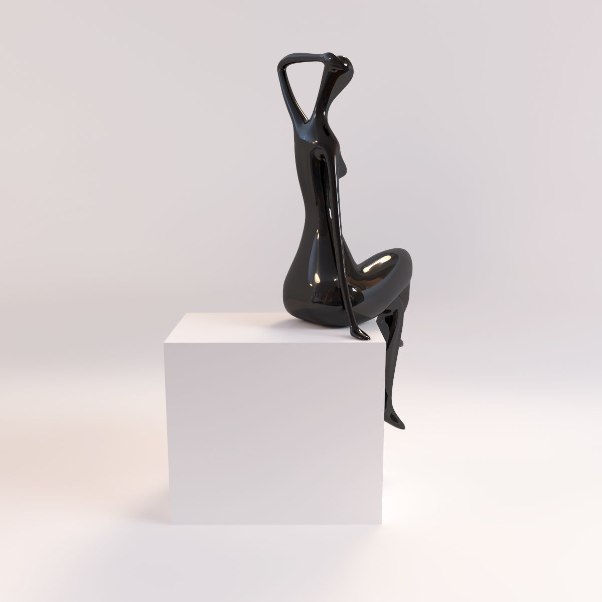A statuette of a lady 2 3D model_5