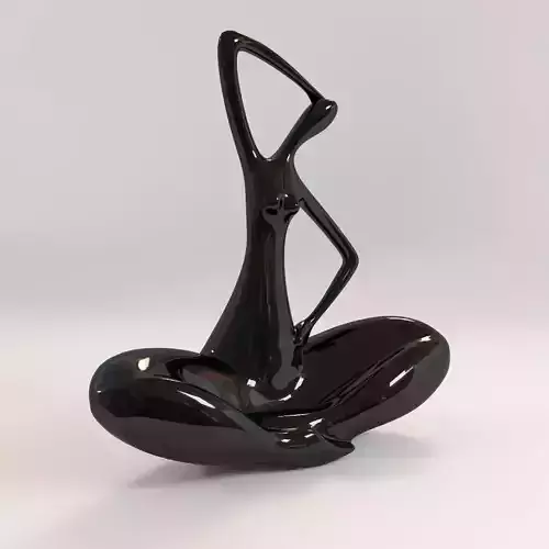A statuette of a lady 3 3D model