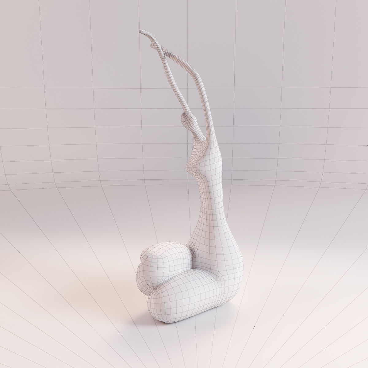 A statuette of a lady 4 3D model_4