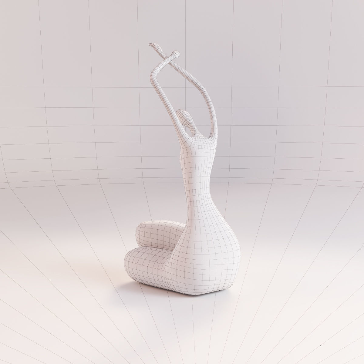 A statuette of a lady 4 3D model_6