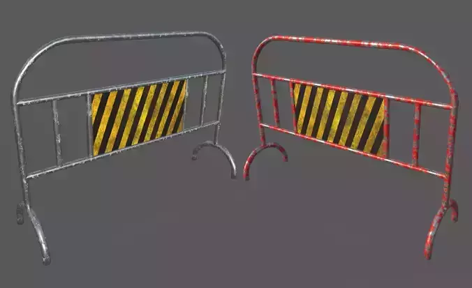 Low Poly Traffic Barrier