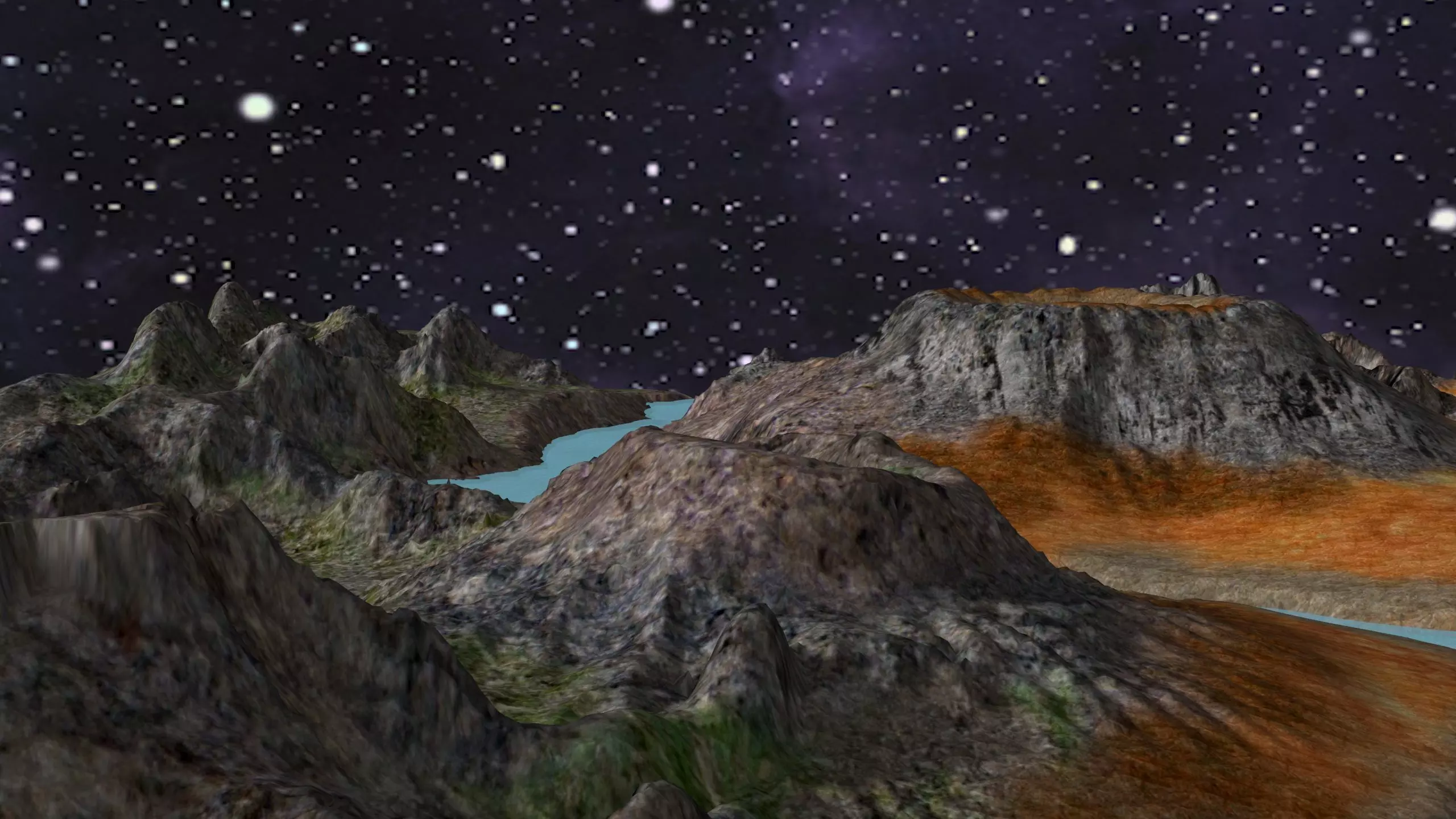 Cratered Terrain Model 3D model