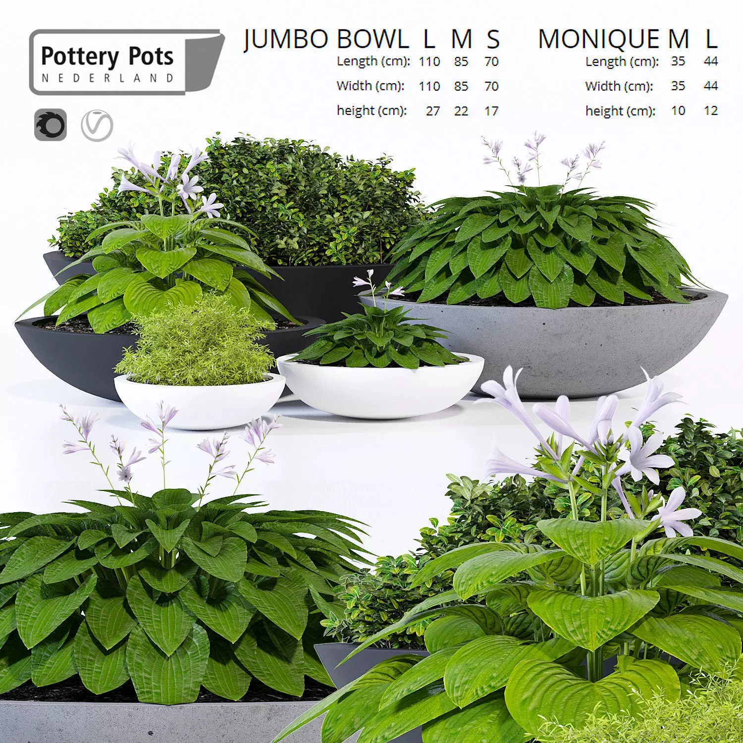 Potterypots twelve 3D model