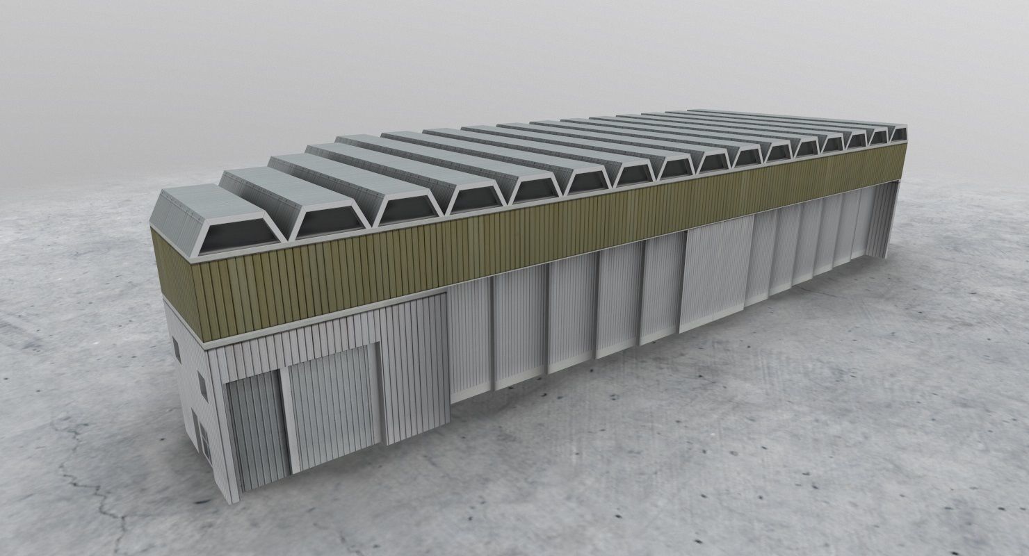 LFMN Hangar 1 Low-poly 3D model_1