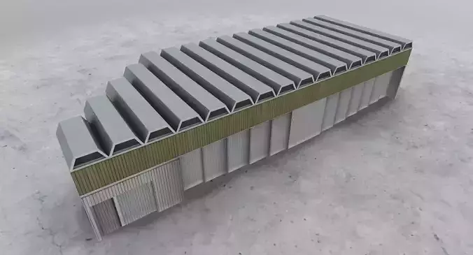 LFMN Hangar 1 Low-poly 3D model