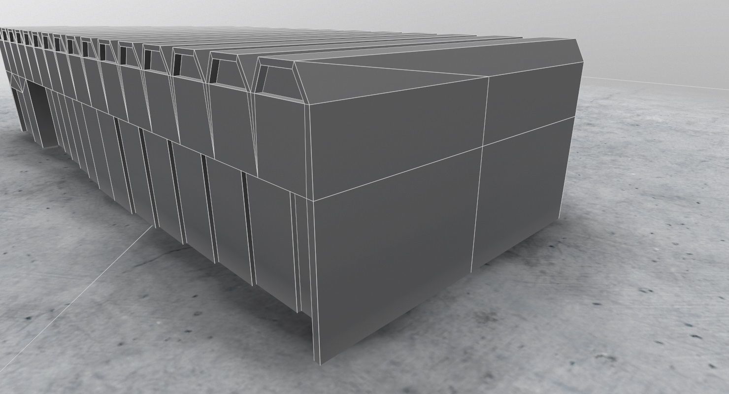 LFMN Hangar 1 Low-poly 3D model_7