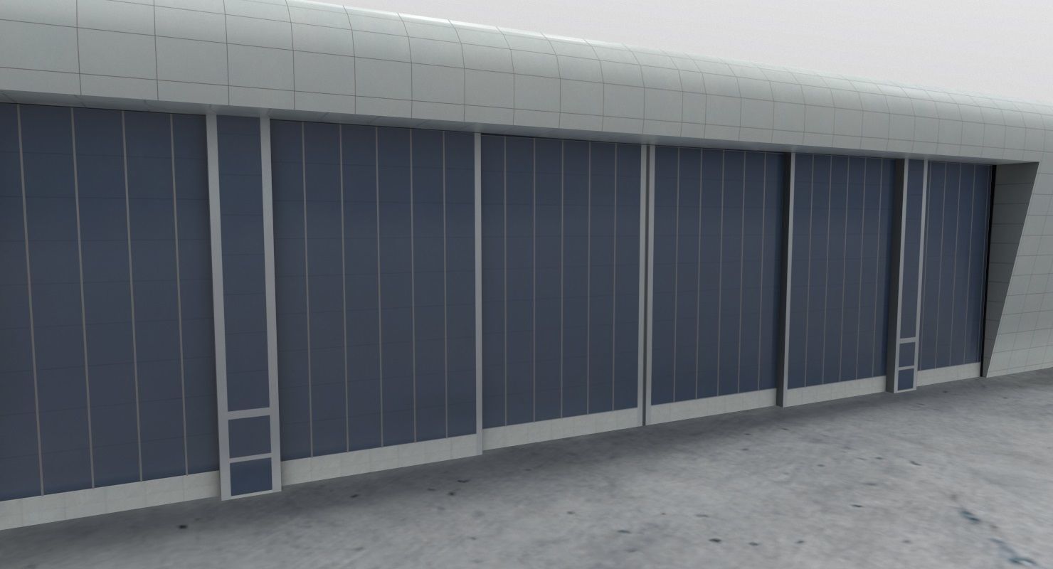 LFMN Hangar 2 Low-poly 3D model_2