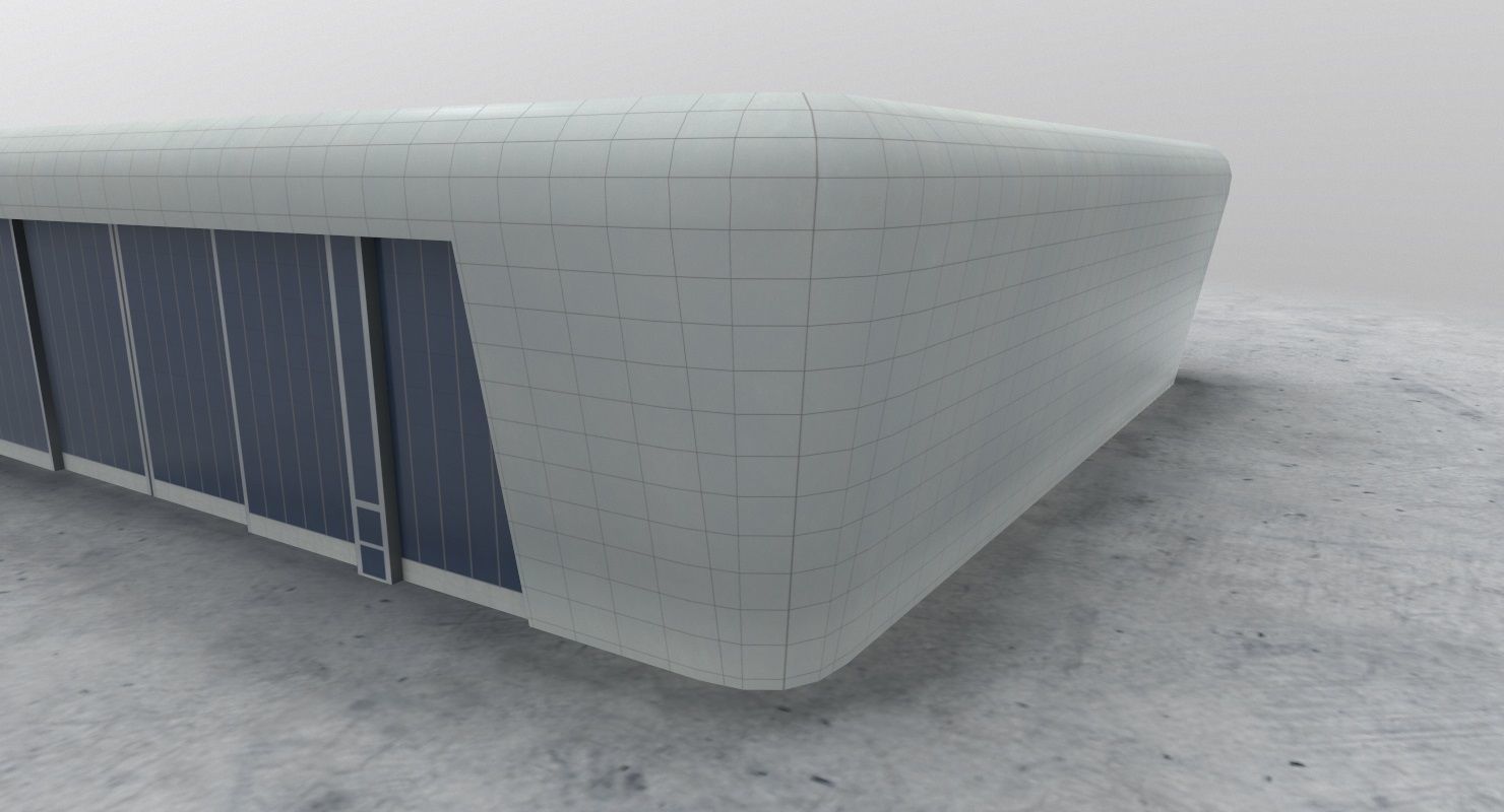 LFMN Hangar 2 Low-poly 3D model_3