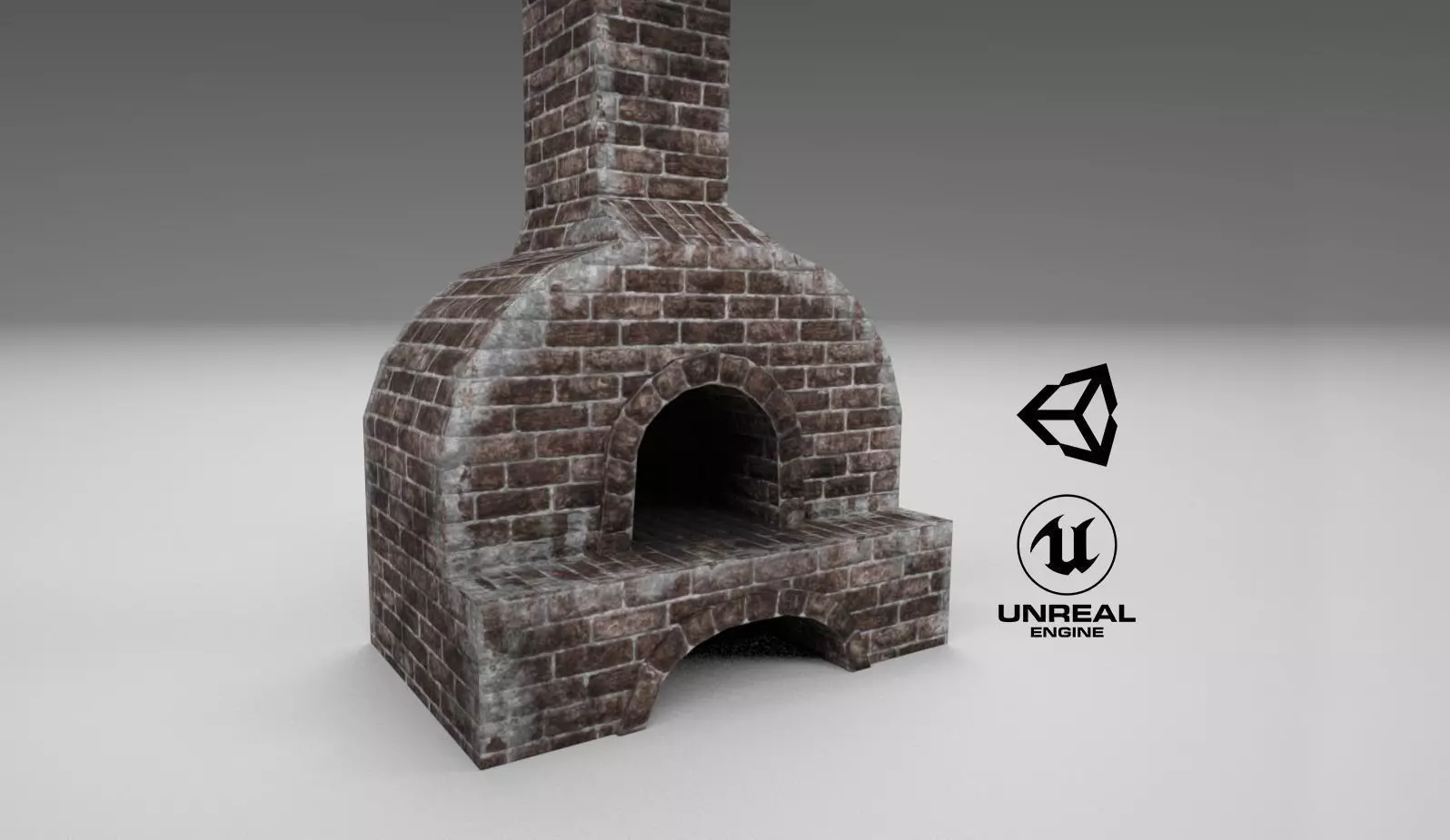 Medieval Forging Furnace Low-poly 3D model_0
