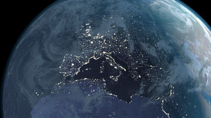 Earth and Asteroid Photorealistic  3D model