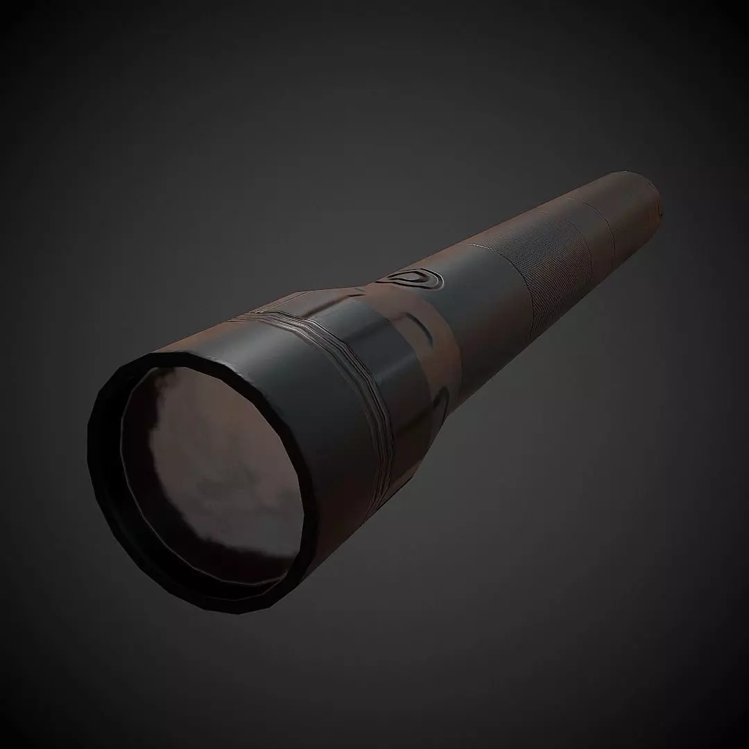 Flashlight PBR Low Poly Low-poly 3D model_0