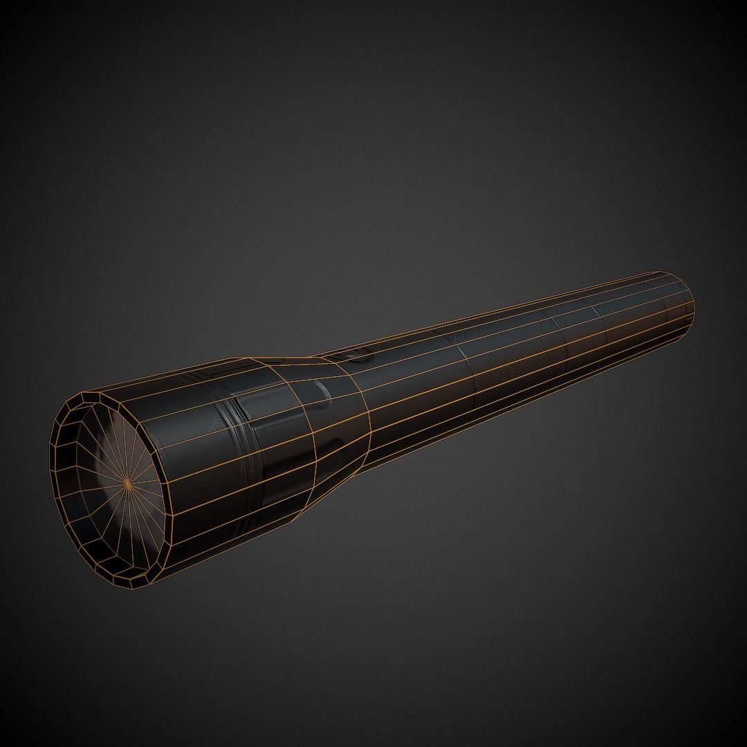 Flashlight PBR Low Poly Low-poly 3D model_6
