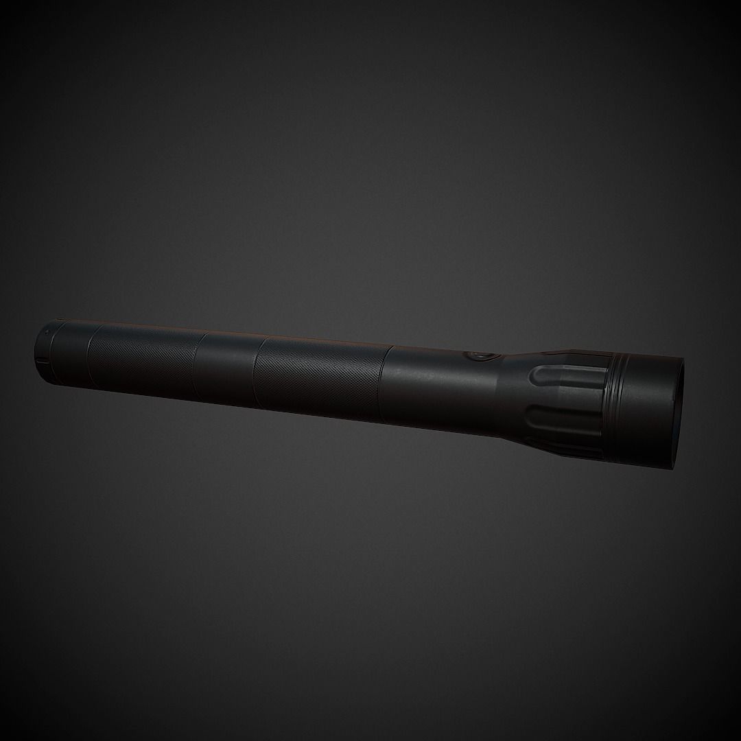 Flashlight PBR Low Poly Low-poly 3D model_3