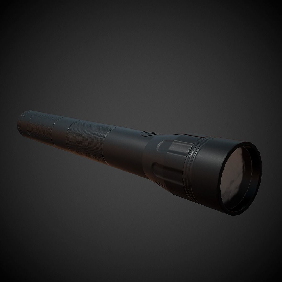 Flashlight PBR Low Poly Low-poly 3D model_2