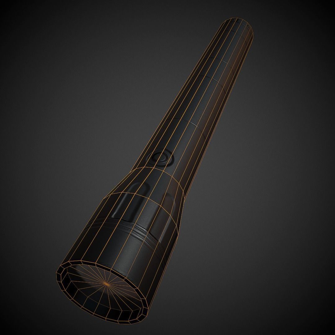Flashlight PBR Low Poly Low-poly 3D model_8