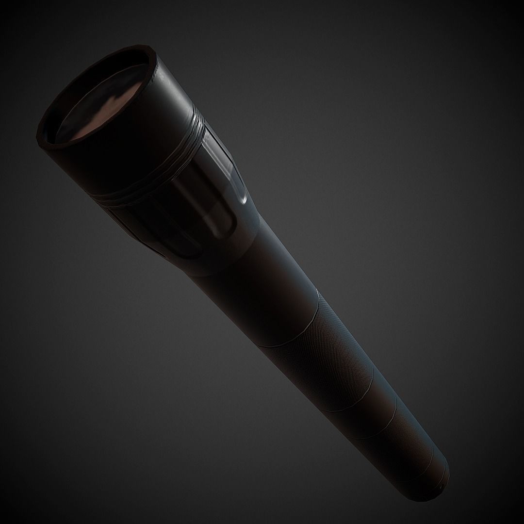 Flashlight PBR Low Poly Low-poly 3D model_5