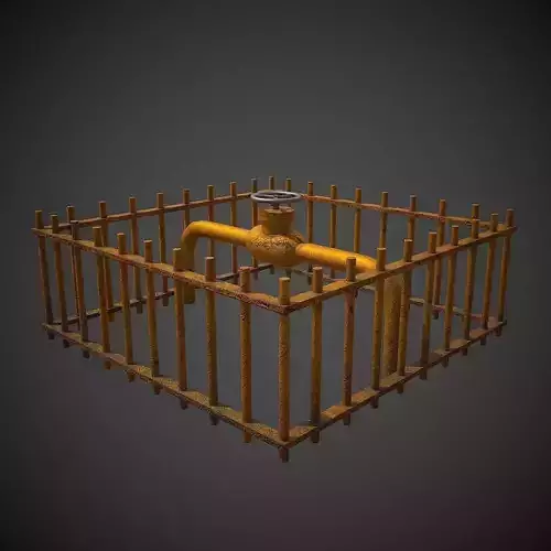 Gas Pipe PBR Low Poly