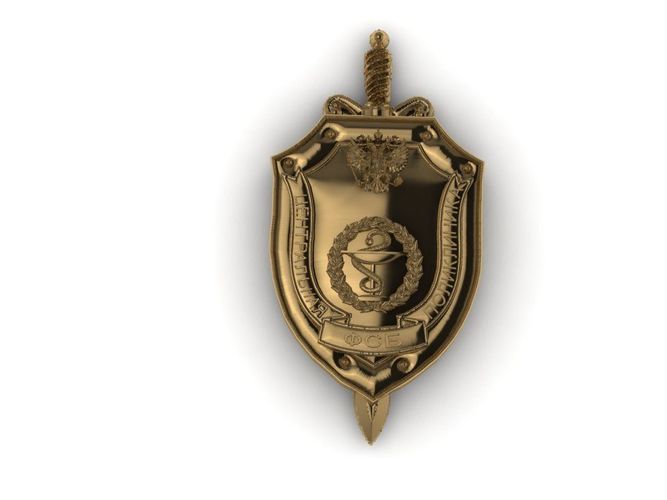 The emblem of the Central polyclinic of FSB 3D print model