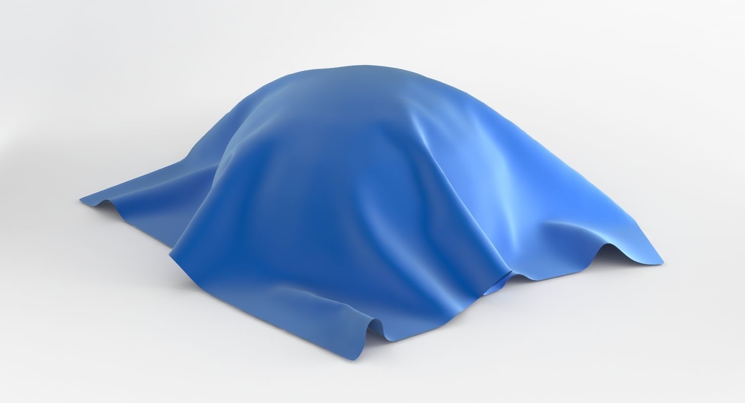 Fabric Set checkered napkin 3D model_12