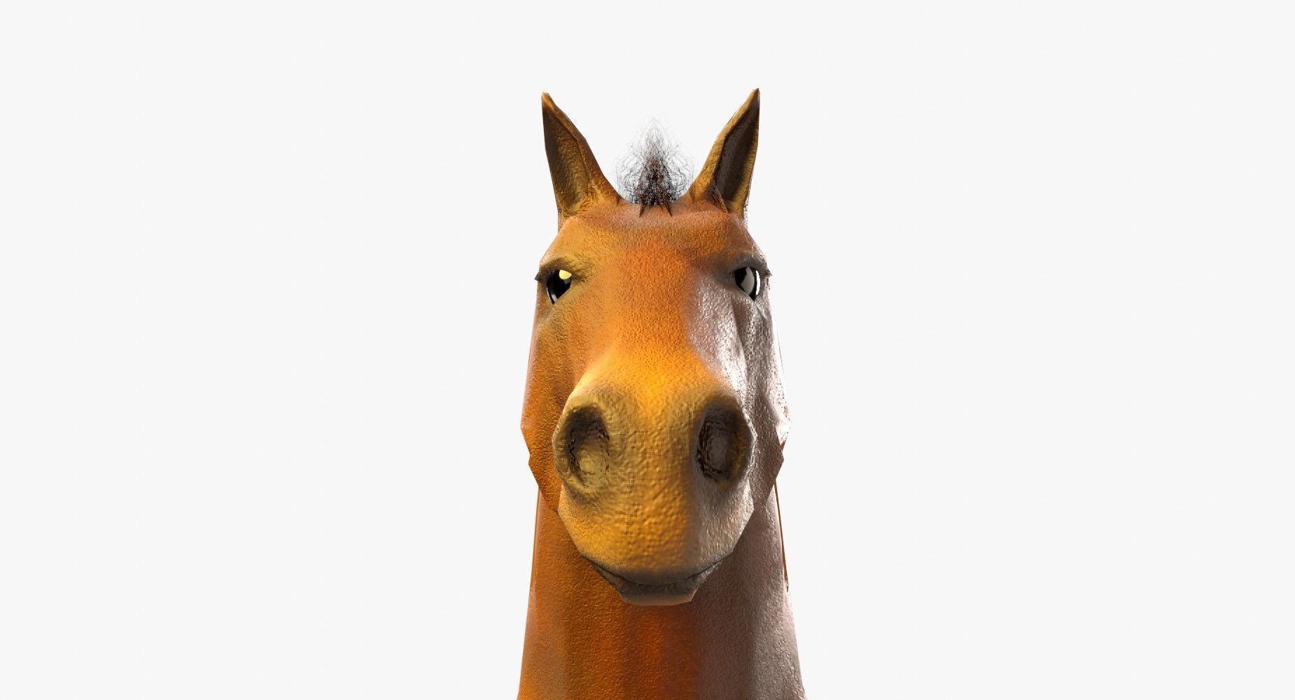 Horse Textured Low-poly 3D model_7