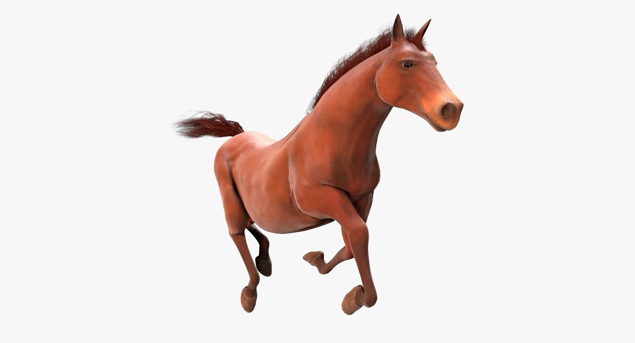 Horse Animated Low-poly 3D model_12