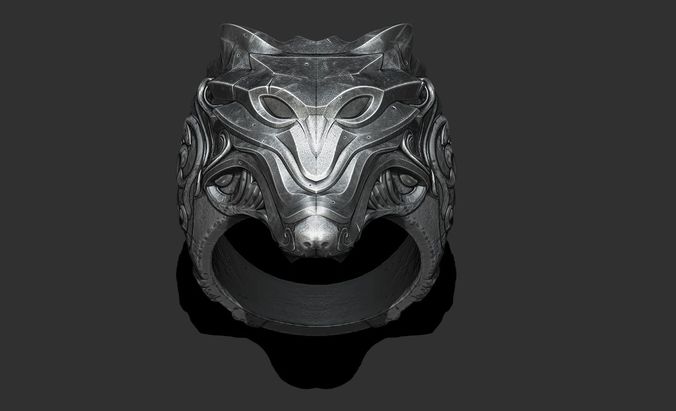 Wolf ring 3D print model