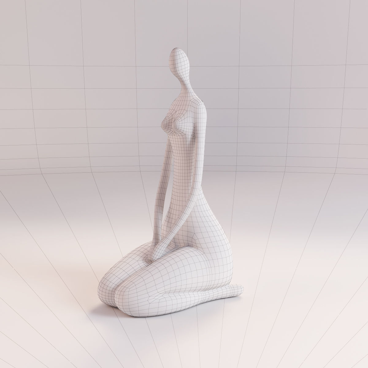 A statuette of a lady 5 3D model_4