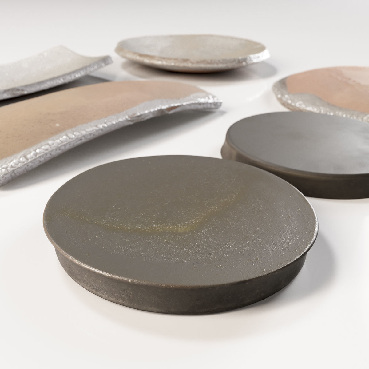 Japanese Tableware Set 2 Low-poly 3D model_1