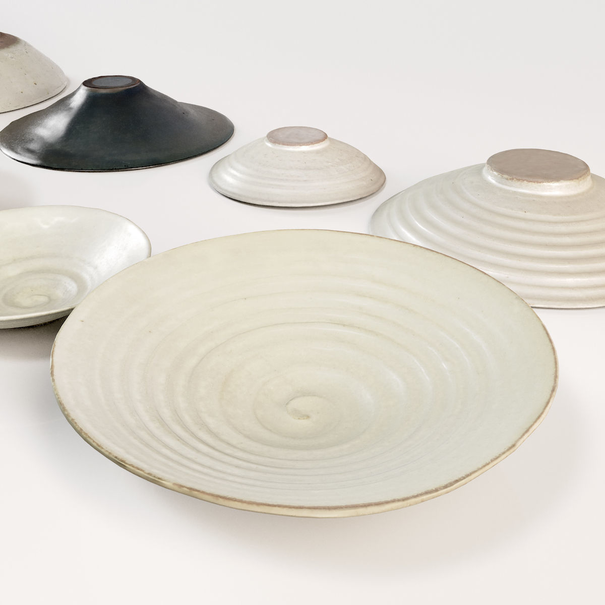 Japanese Tableware Set 3 Low-poly 3D model_1