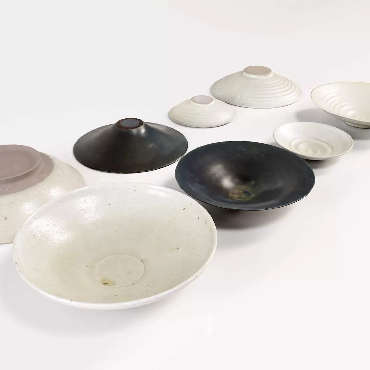 Japanese Tableware Set 3 Low-poly 3D model_0