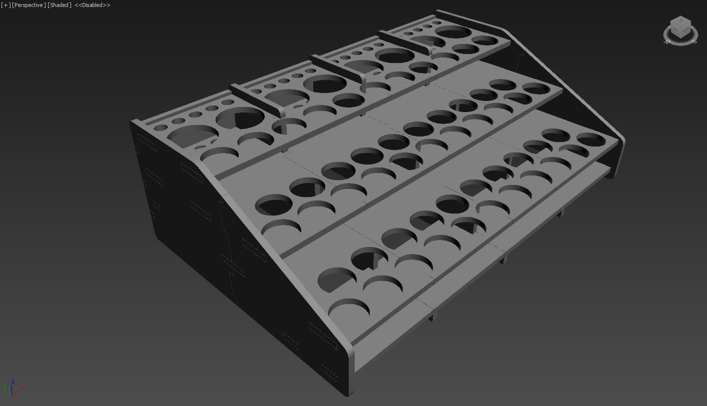 Acrylic paint stand 3D print model_1