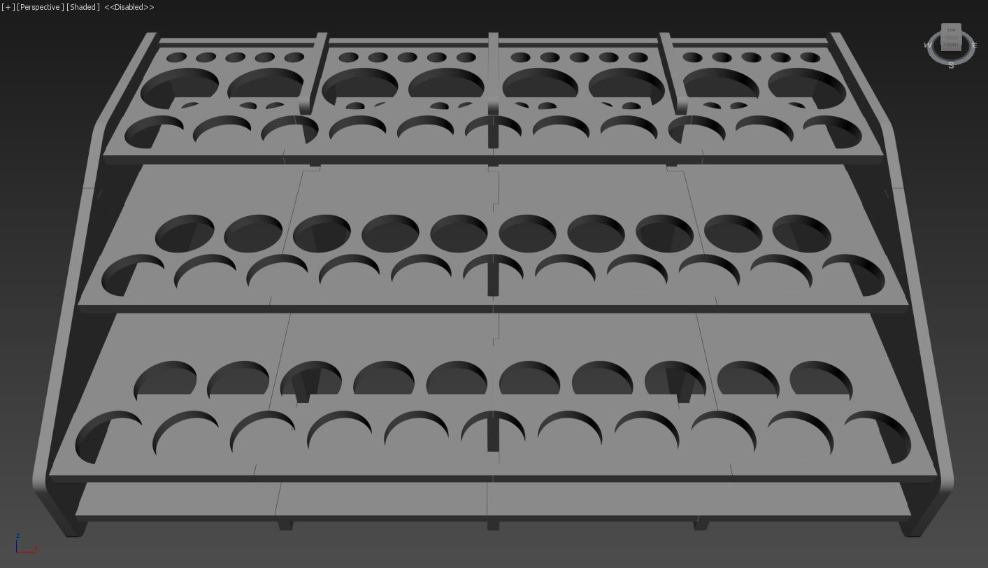 Acrylic paint stand 3D print model_2