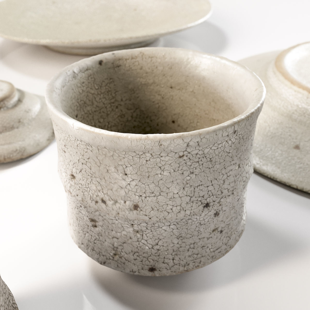 Japanese Tableware Set 4 Low-poly 3D model_4