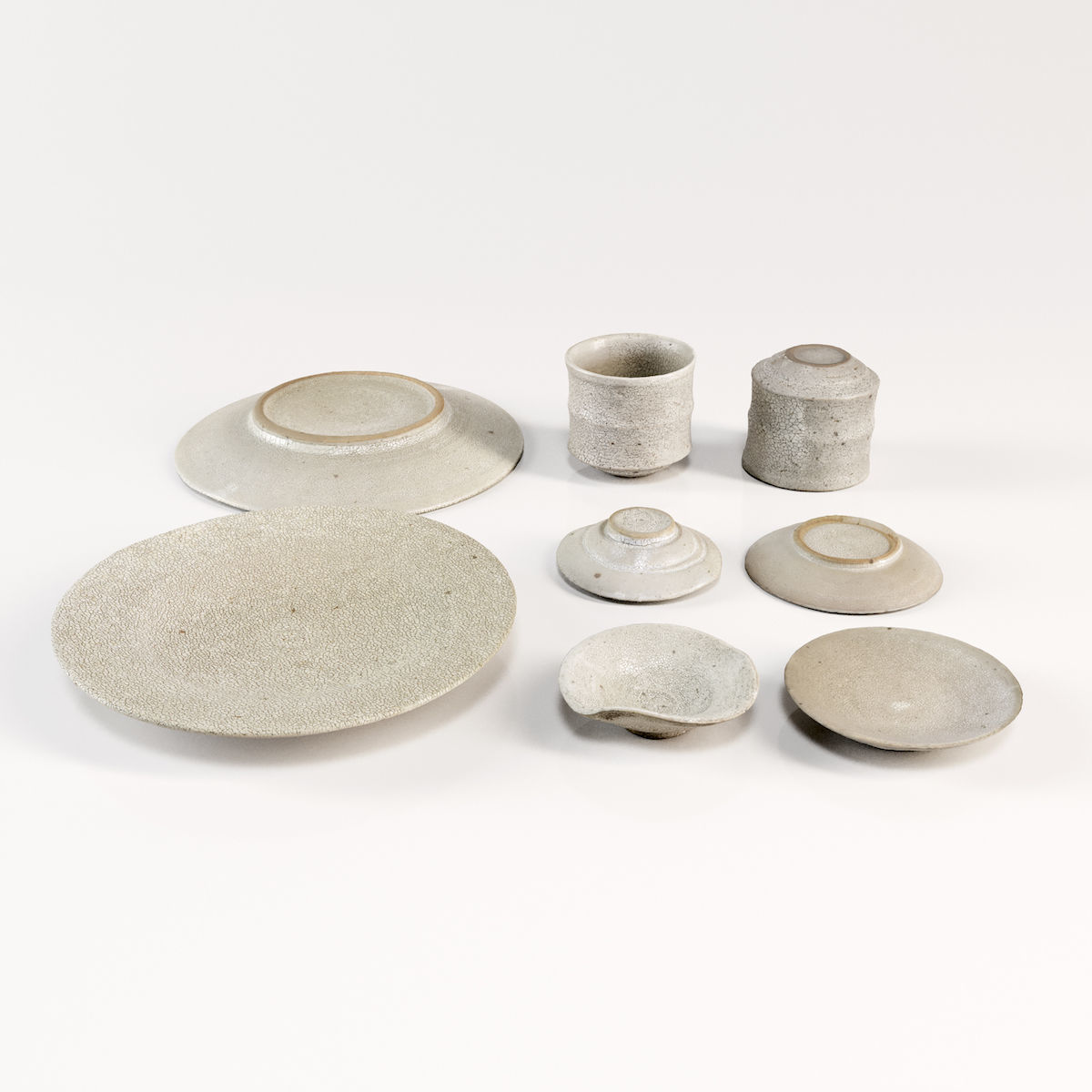 Japanese Tableware Set 4 Low-poly 3D model_2